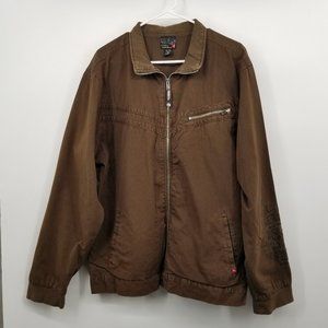 Quicksilver | Dark Brown Zip Up Jacket - XL